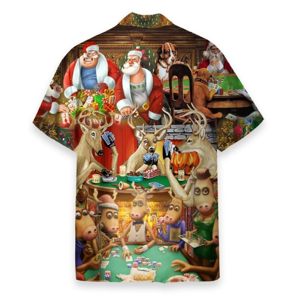 Santa Summer Vacation Funny Button'S Up Shirts Hawaiian Shirt