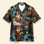 Private Cats Vintage Men'S Button'S Up Shirts Hawaiian Shirt