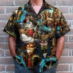 Private Cats Vintage Men'S Button'S Up Shirts Hawaiian Shirt