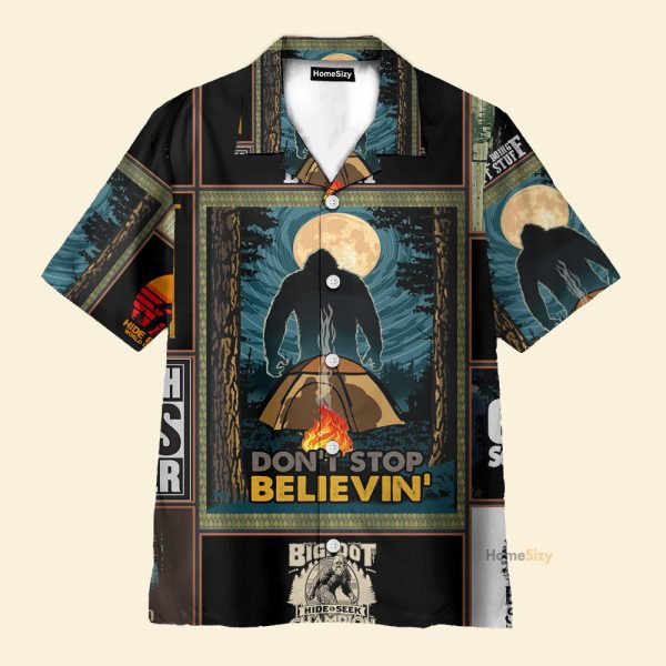 Bigfoot Hide And Seek Hawaiian Shirts