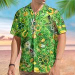 Amazing Green Sugar Skull St Patricks Day Hawaiian Shirt