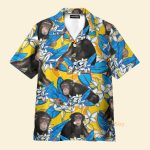 Chimpanzee Plumeria Flowers Hawaiian Shirt & Beach Shorts