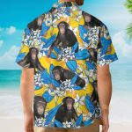 Chimpanzee Plumeria Flowers Hawaiian Shirt & Beach Shorts