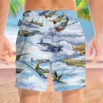 Planes Warbirds Ww2 Fighters Planes Hawaiian Shirt & Beach Shorts