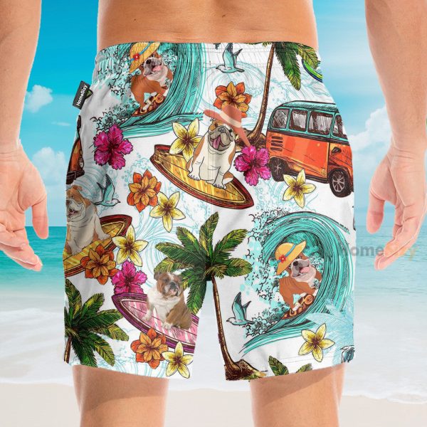 Enjoy Summer Surfing With Bull Dog Hawaiian Shirt & Beach Shorts