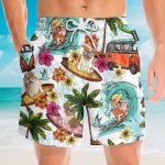 Enjoy Summer Surfing With Bull Dog Hawaiian Shirt & Beach Shorts