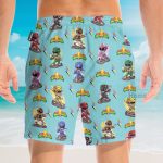 Mighty Morphin Power Rangers Cyan Hawaiian Shirt & Beach Shorts