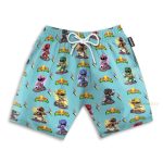 Mighty Morphin Power Rangers Cyan Hawaiian Shirt & Beach Shorts