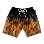 Hot Rod Flame Bowling Hawaiian Shirt & Beach Shorts
