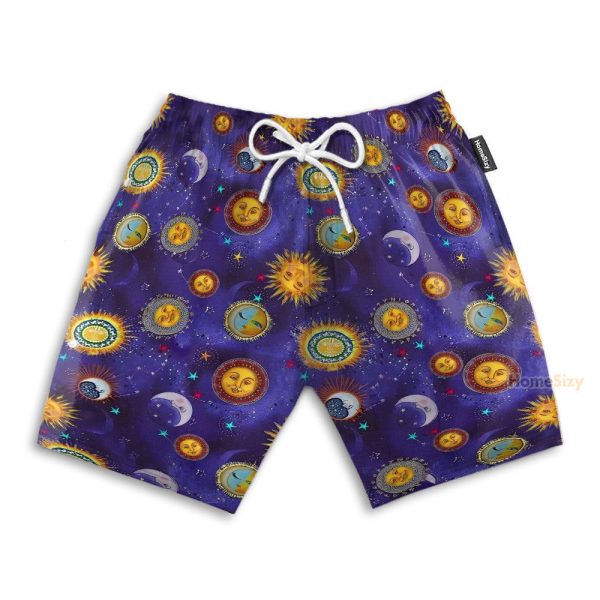 Sun And Moon Hippie Hawaiian Shirt & Beach Shorts