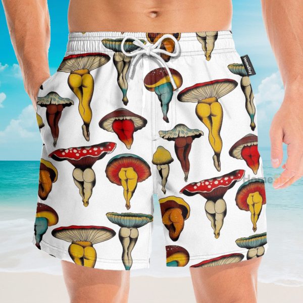 Sexy Mushroom Funny Button'S Up Shirts Hawaiian Shirt & Beach Shorts