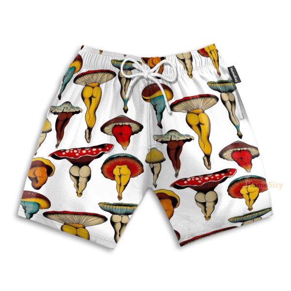 Sexy Mushroom Funny Button'S Up Shirts Hawaiian Shirt & Beach Shorts