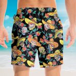 Mexico Benny?S Sugar Skulls Day Of The Dead Camp Hawaiian Shirt & Beach Shorts