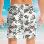 Us Army Hughes Oh Men'S Button'S Up Shirts Hawaiian Shirt & Beach Shorts