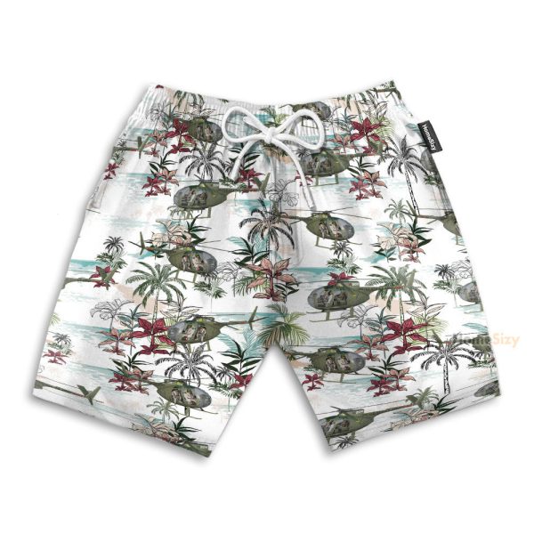 Us Army Hughes Oh Men'S Button'S Up Shirts Hawaiian Shirt & Beach Shorts