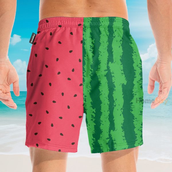 Watermelon Tropical Funny Button'S Up Shirts Hawaiian Shirt & Beach Shorts