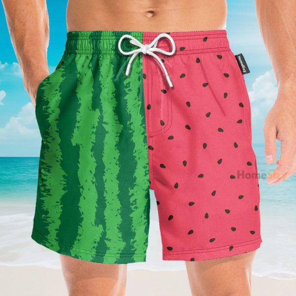 Watermelon Tropical Funny Button'S Up Shirts Hawaiian Shirt & Beach Shorts