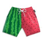 Watermelon Tropical Funny Button'S Up Shirts Hawaiian Shirt & Beach Shorts