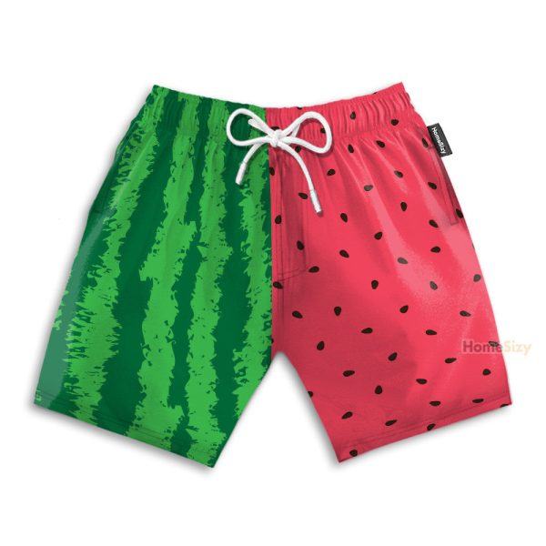 Watermelon Tropical Funny Button'S Up Shirts Hawaiian Shirt & Beach Shorts