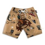 Cowboy Life Men'S Button'S Up Shirts Hawaiian Shirt & Beach Shorts