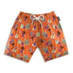 Tiki Tiki Turrtle And Ukulele Summer Hawaiian Shirt & Beach Shorts