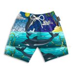 Dolphin Stained Glass Style Hawaiian Shirt & Beach Shorts