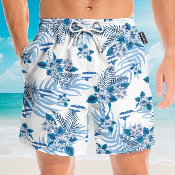Custom Name Honduras Proud Personalized Hawaiian Shirt & Beach Shorts
