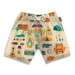 Camping Men'S Button'S Up Shirts Hawaiian Shirt & Beach Shorts
