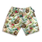 Baseball Tropical Men'S Button'S Up Shirts Hawaiian Shirt & Beach Shorts