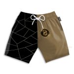 Golden Bitcoin Cryptocurrency Hawaiian Shirt & Beach Shorts