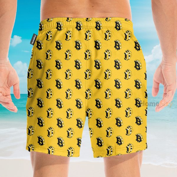 Isometric Bitcoin Cryptocurrency Hawaiian Shirt & Beach Shorts Qt4111801
