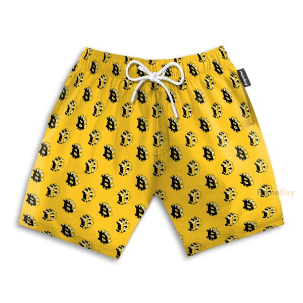 Isometric Bitcoin Cryptocurrency Hawaiian Shirt & Beach Shorts Qt4111801