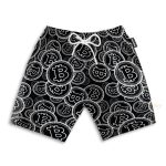 Digital Bitcoin Crypto Men'S Button'S Up Shirts Hawaiian Shirt & Beach Shorts