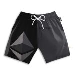 Gray And Black Ethereum Cryptocurrency Hawaiian Shirt & Beach Shorts