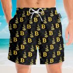 Cryptocurrency Bitcoin Miner Men'S Button'S Up Shirts Hawaiian Shirt & Beach Shorts
