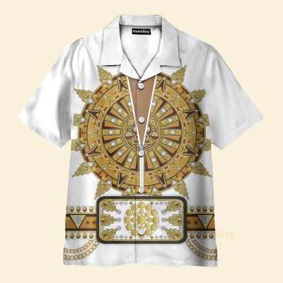 Elvis Presley Sun Dial Cosplay Costume Hawaiian Shirt
