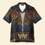 Elvis Presley Aloha From Hawaii Black Cosplay Costume Hawaiian Shirt