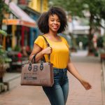 Black Girl & Melanin - Personalized Leather Handbag Mb29