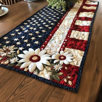 All-American Elegance Quilted Table Runner