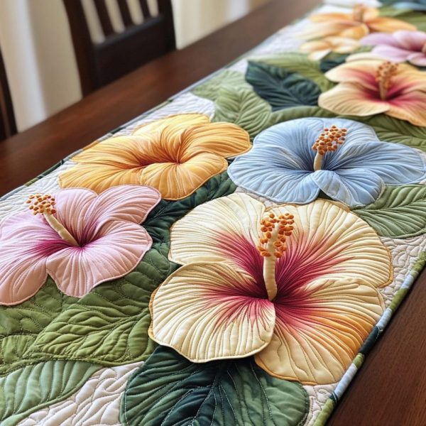 Aloha Bloom Quilted Table Runner