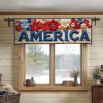 America Blooms Quilted Valance