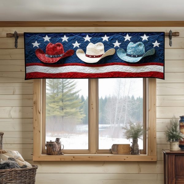 American Hat Pride Quilted Valance