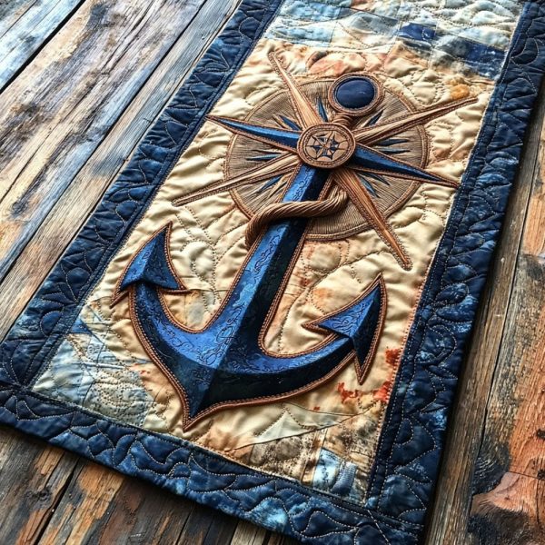 Anchors Away Quilted Table Runner