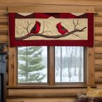 Angel In Red Quilted Valance