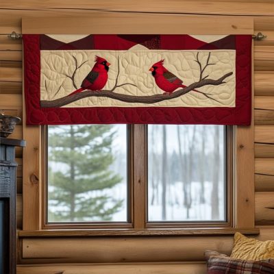 Angel In Red Quilted Valance