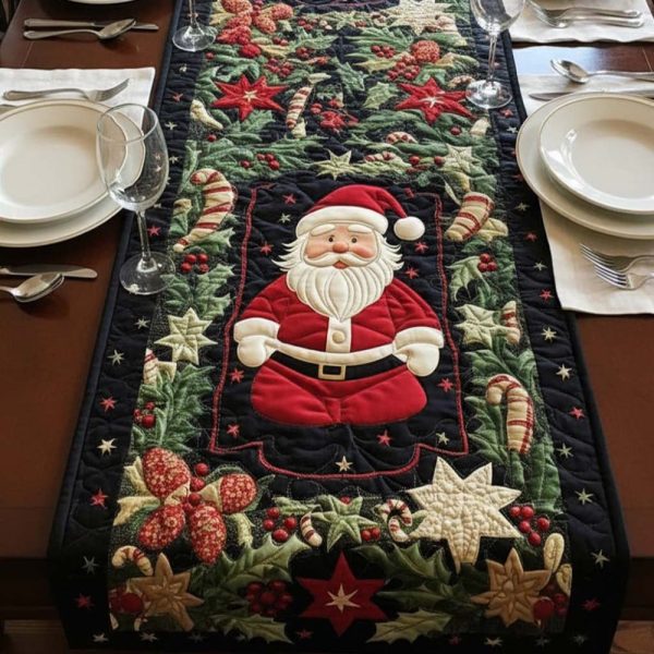 Arctic Glow Quilted Table Runner