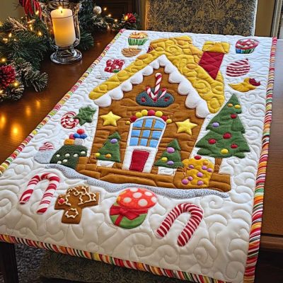 Arctic Glow Quilted Table Runner