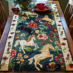 Artistic Mystical Steeds Quilted Table Runner
