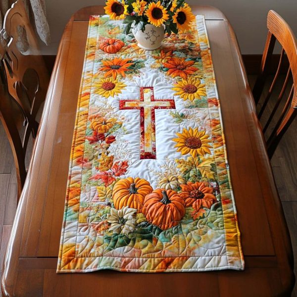 Cross Quitled Table Runner