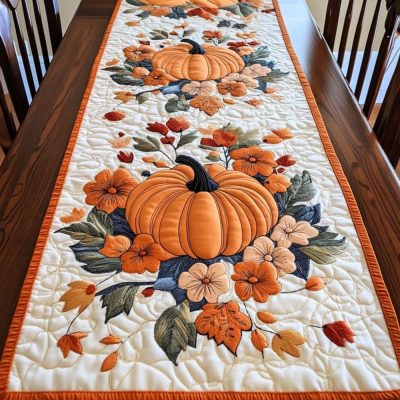 Autumn Embrace Quilted Table Runner